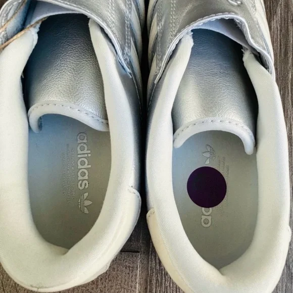 Adidas Taekwondo Metallic Silver with Ivory Stripes Athletic Shoes size 6.5 - Picture 7 of 15